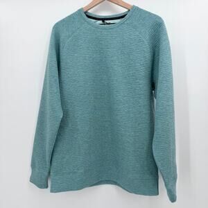 NWT VRST Men's Medium Recharge Lunar Fleece Crew Sweatshirt Green Dusk Heather